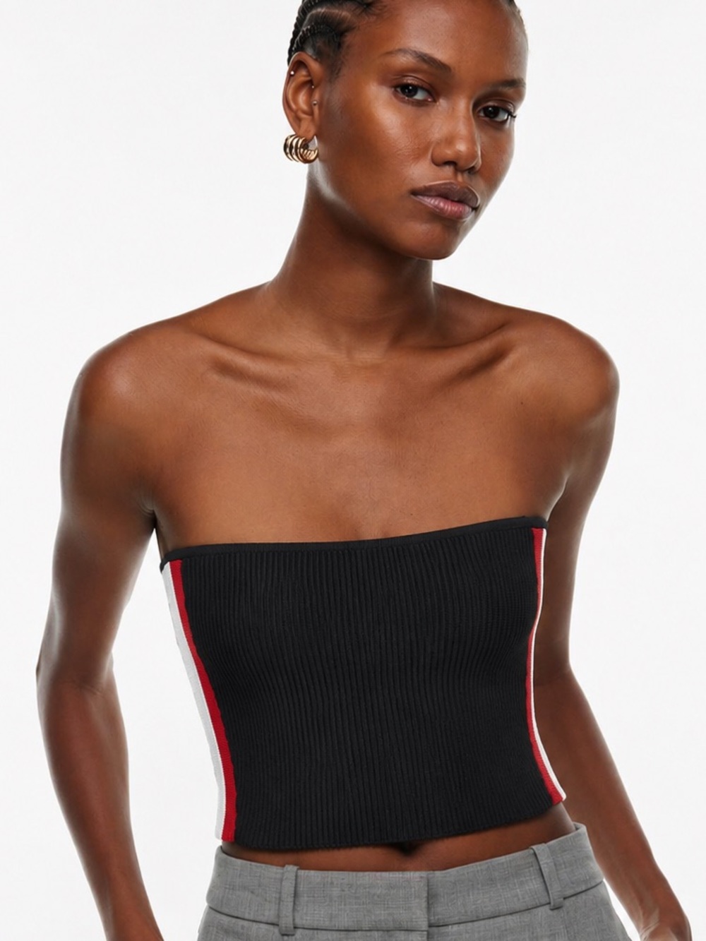 Aritzia Babaton Sculpt Knit Cropped Bandeau